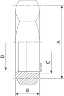 NUT (HEXAGON) IDF 38-304