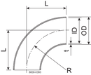 BEND 90 BS DN10 HSF2 1.4307