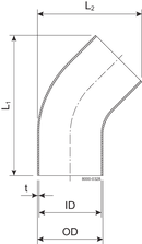 BEND-45 76.2-POL-316L