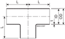 TEE TS DN40 HSF3 1.4307