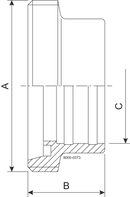MALE C DN25 HSF0 1.4307