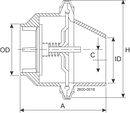 LKC DRAIN-WV-1.5" POL T316L