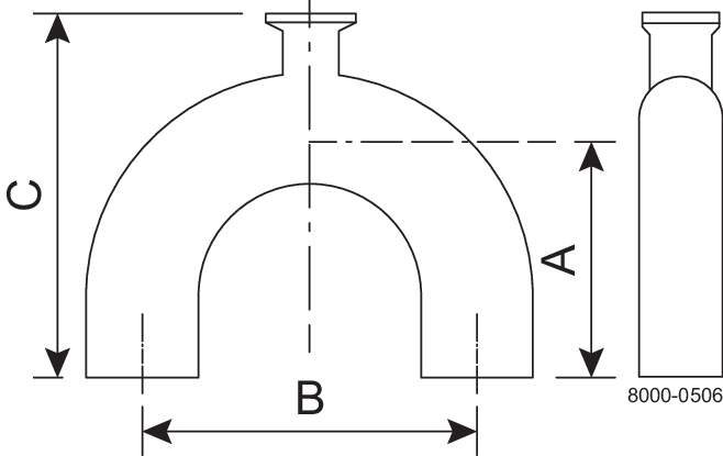 B2UMPBOA-3 X 2½-316L-PL