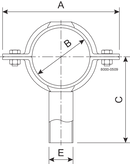 PIPE SUPPORT ISO 51X90-304