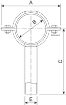 PIPE SUPPORT ISO 76.1X150-304